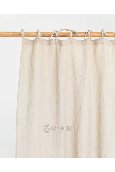 pamukidea Vintage κορδόνι με κορδόνια 100% βαμβακερή ρουστίκ λινό κουρτίνα - Natural Buldan