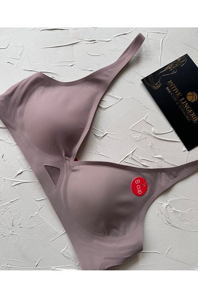 İntive Lingerie Eleanor Σουτιέν με ελαφρύ στήριγμα με λεπτή λουριά με λαιμόκοψη V με λεπτομέρεια δαντέλας μπροστά και στο πλάι