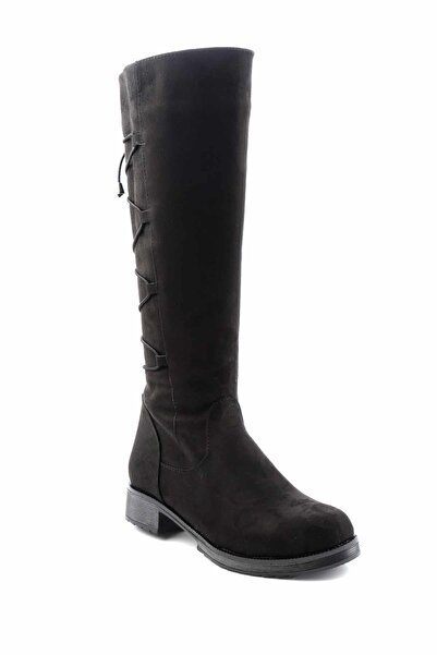 Bambi Black Suede Women's Boots K03671102202