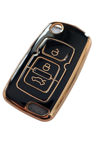 Kasey Geely Emgrand Compatible Black Goldnano Key Case Cover Remote Case Auto Keychain