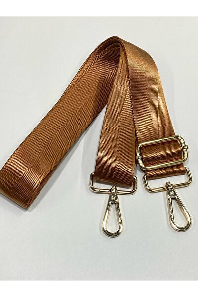 karantuhafiye Çanta Sapı / Polyester Gold Detaylı Çanta Sapı taba