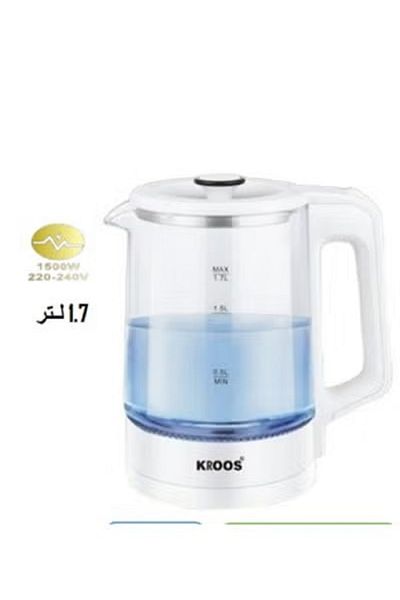 Kroos KROSS 1500W Electric Glass Kettle with Auto Shut Off and Boil Dry Protection KR-5426