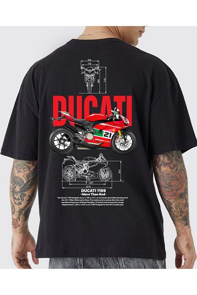 VEK Υπερμεγέθη T-Shirt με μοντέλο Ducati Motors