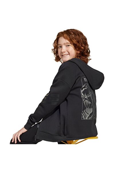 adidas Jf3634-c X Star Wars Mandalorian çocuk Ceket Siyah