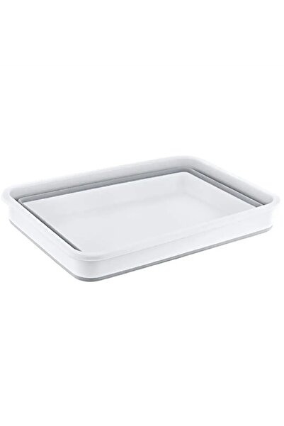 ALPAR Folding Basin Basin Bucket 2 Pieces, Rectangular Office A-5 Storage 4 Liters Accordion