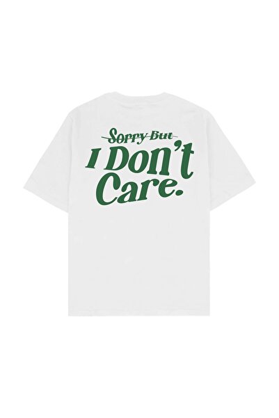 SVART WEAR Tricou unisex I DONT CARE semnat B cu imprimeu O supradimensionat
