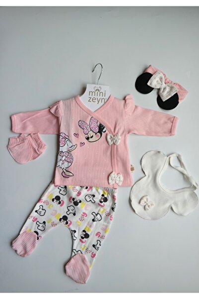 Butik Minnie Mouse Kız Bebek 5'li Hastane Çıkışı