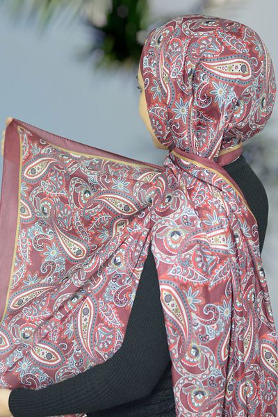 ÖYKÜ KİDS Şal din bumbac mătăsos cu model retro