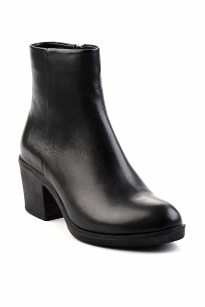 Bambi Siyah Hakiki Deri Kadın Bot & Bootie K02046010203