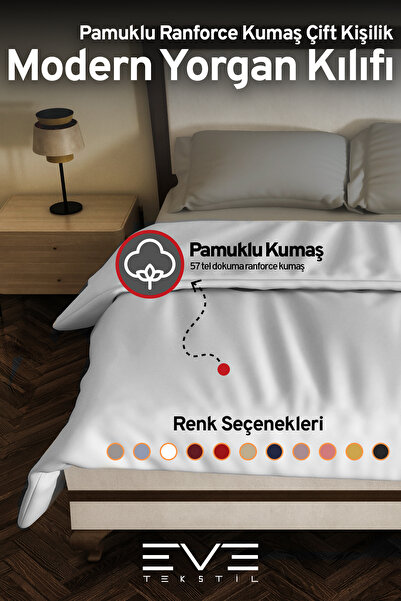 Eve Tekstil Pamučna moderna navlaka za pokrivač za duvet 220k240 cm Antialerg...