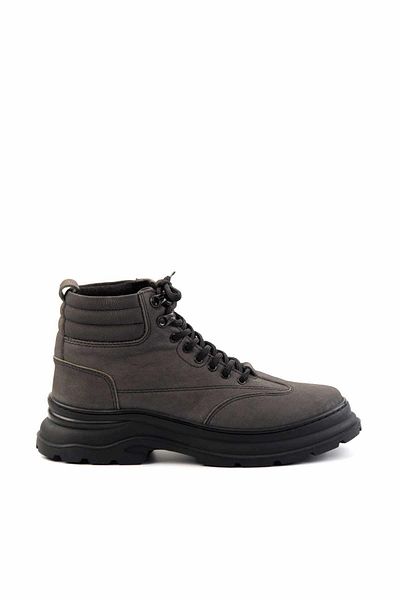 Bambi Anthracite Nubuck Genuine Leather Men's Boots & Booties E 02585803601