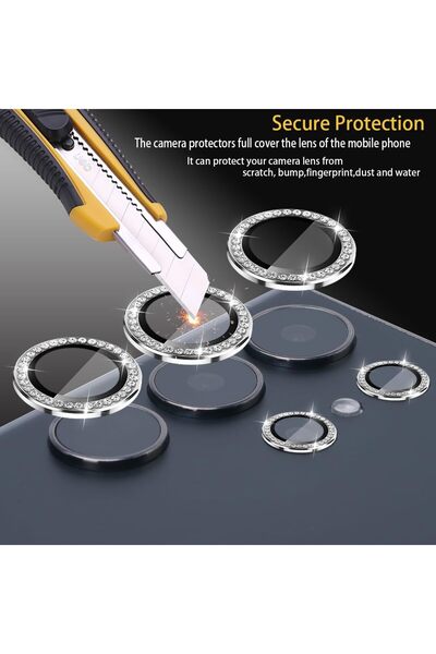 BURKİNA Samsung S25Ultra Compatible Colorful Stone Camera Protector Lens Protector