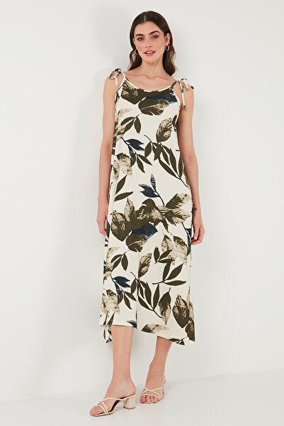 Lela Φόρεμα μίντι μήκους με μοτίβο Oversize Fit με δεμένο σχοινί με στρογγυλή λαιμόκοψη 5869022