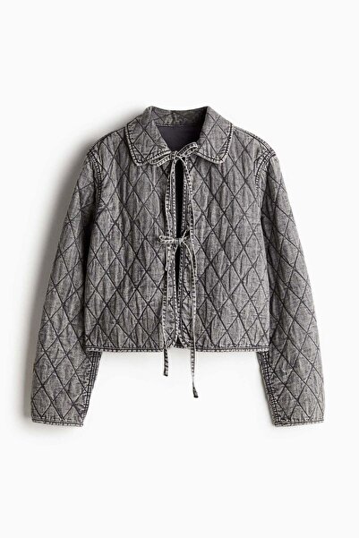 H&M Quilted denim jacket