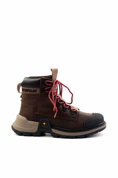 Caterpillar Dark Brown Genuine Leather Men's Boots & Bootie Cat 1111111303