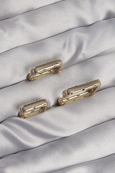 Skygo Brass Gold Zircon Stone - Square Model Earring Set TJ-BKP9116