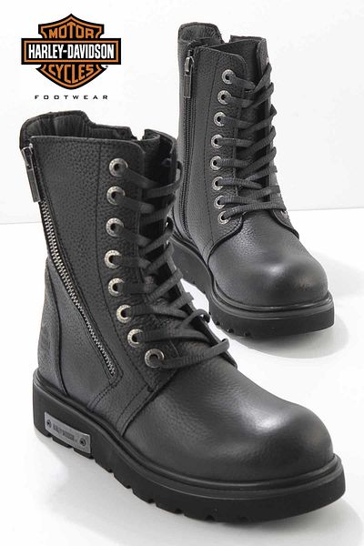 Harley Davidson Μαύρα Δερμάτινα Γυναικεία Μποτάκια & Μποτάκια Hd0777063703