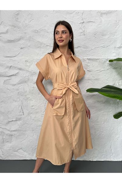 Elif Özbey Butik Φόρεμα με καμπάνα με λεπτομέρεια με ζαρτιέρες