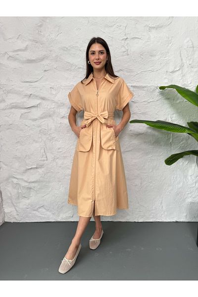 Elif Özbey Butik Φόρεμα με καμπάνα με λεπτομέρεια με ζαρτιέρες