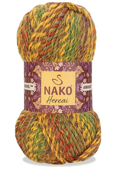 NAKO Alray 5 Pieces Hercai Ebruli Cardigan Sweater Scarf Beanie Hand Knitting Yarn Wool 7252