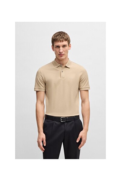 BOSS Pamuklu normal kesim Pallas polo yaka tişört