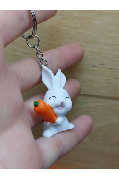 nahtarlık Cute Rabbit Keychain – Cuteness with Carrot