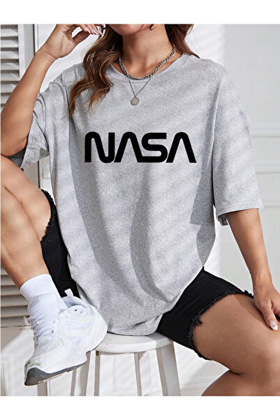 YRN COLLECTION تي شيرت نسائي/رجالي من ناسا ملون مطبوع حسب الطلب مقاس كبير من ...