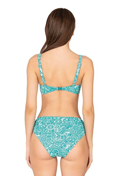 Endeep Kadın Şal Desenli Toparlayıcı Bikini Takımı