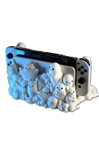 3D Brothers حامل قفص كلاسيكي لجهاز Nintendo Switch بتصميم Little Ghosts حامل ملحقات Nintendo قاعدة