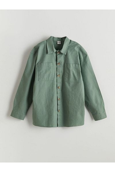 LC Waikiki Πουκάμισο για αγόρι LCW Kids Linen Blended