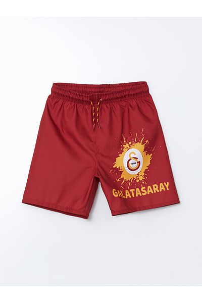 LC Waikiki Uv Protection Printed Boys' Swim Shorts with Elastic Waist