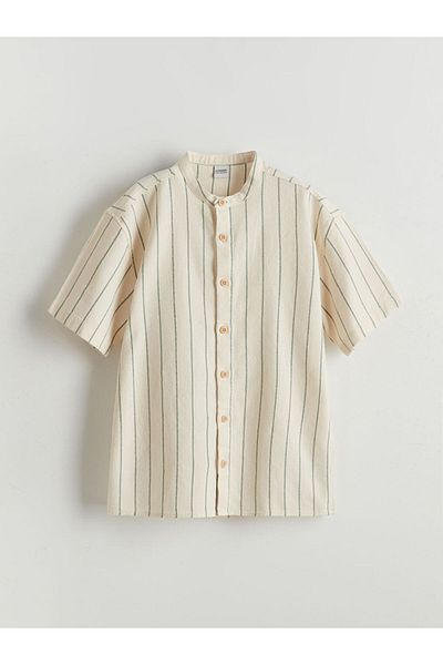 LC Waikiki Judge Collar Striped Boy's Shirt
