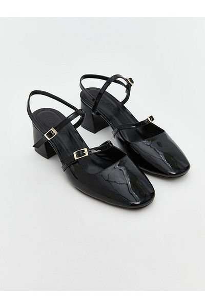 LC Waikiki Koor Women's Heeled Shoes with Cross Strap Detail