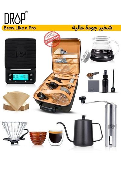 Drop V60 Coffee Set 11-piece Drip Coffee Maker Set All-in-one Portable Travel Bag