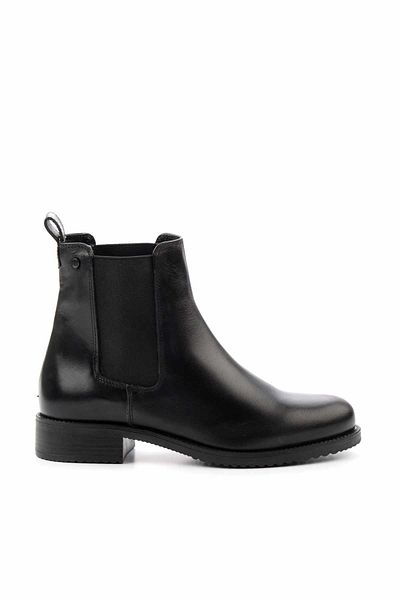Bambi Black Genuine Leather Women's Boots & Bootie K02351116403