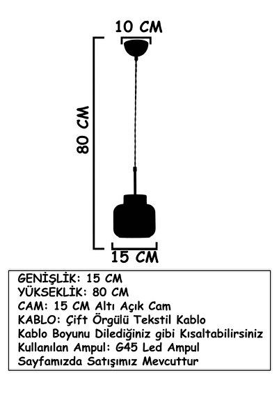 MŞ Aydınlatma Kama Siyah Krom Bal Camlı Sarkıt Tekli Avize