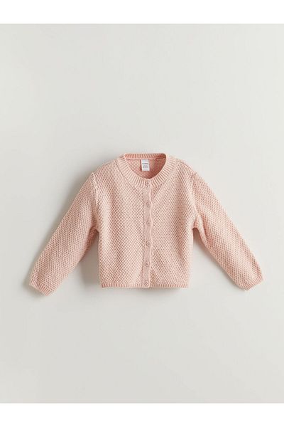 LC Waikiki Lcw Kids Crew Neck Cotton Girls Cardigan