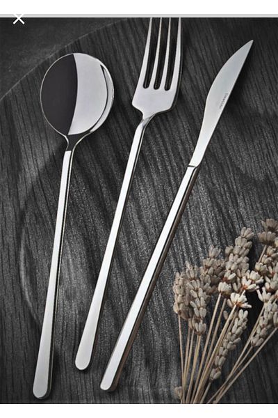 elfnur Yetkin Milano 6-Person 18-Piece 18/10 Stainless Steel Cutlery Set