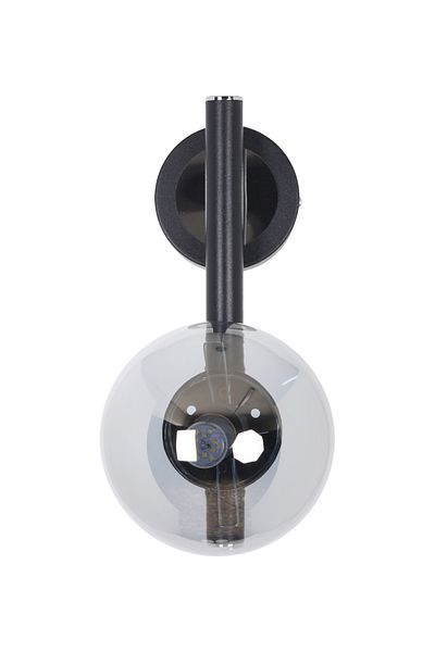 MŞ Aydınlatma Libra Black Chrome Smoked Glass Sconce