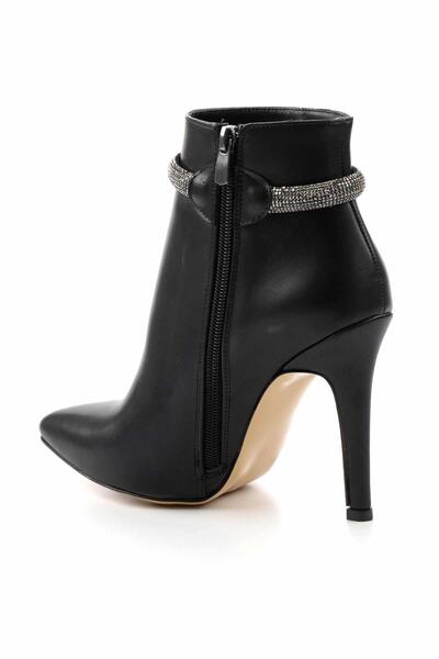 Bambi Siyah Platin Kadın Bot & Bootie K02674030409