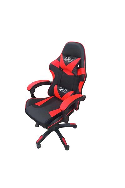 Generic Gaming Chair - Adjustable Gaming Chair Luxury Leather Office Computer Chair with Backrest Black/Red