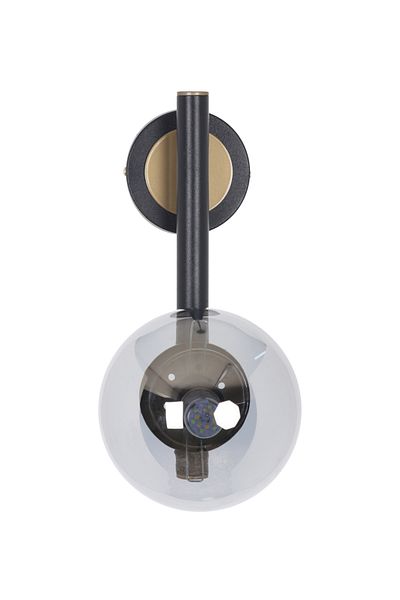 MŞ Aydınlatma Libra Black Antique Smoked Glass Sconce