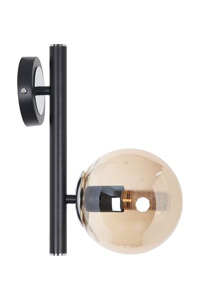 MŞ Aydınlatma Libra Black Chrome Honey Glass Sconce