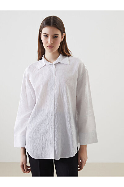 LC Waikiki منتجات فريزن ستور التي لا مثيل لها I قميص نسائي مخطط فضفاض بقصة واسعة