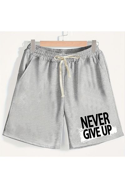 Gofeel Γκρι Never Give Up εμπριμέ σορτς