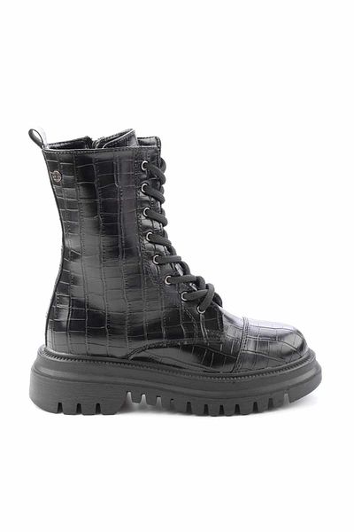 Bambi Black Crocodile Γυναικείες Μπότες & Μποτάκια K 02718130911