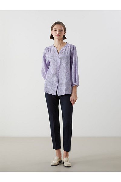 LC Waikiki New Season Women's Blouse with Embroidered Collar - S5Ke69Z8