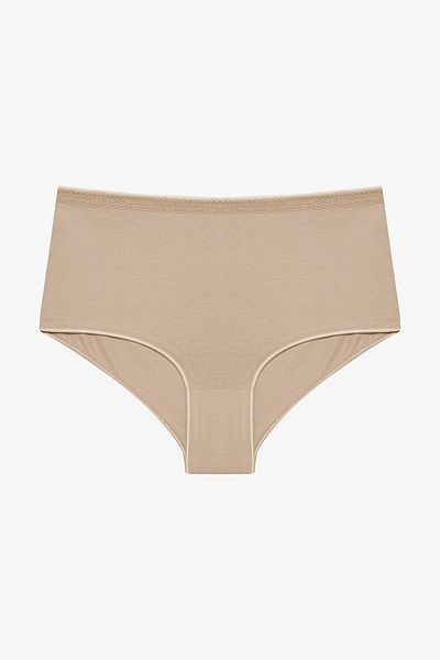 Penti Easy Cotton Trim Highwaist Beige Baumwoll-Slips