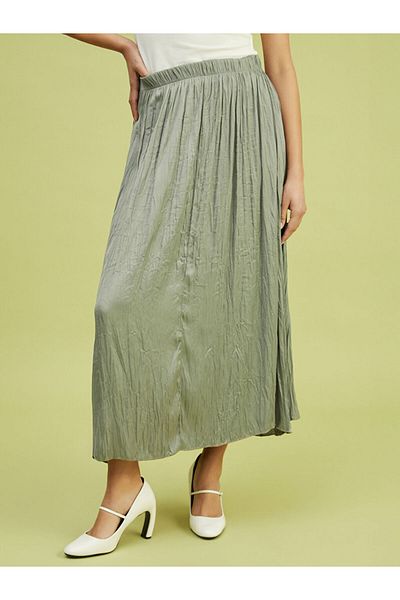 LC Waikiki New Season Elastic Waist Satin Women's Skirt - S5Ga13Z8