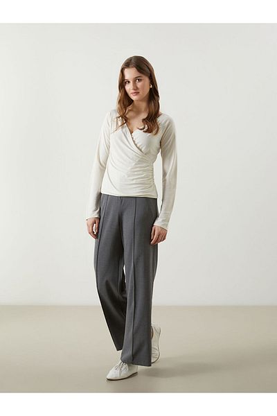LC Waikiki Pantaloni de damă din Gabardină Natuvera Standard Fit